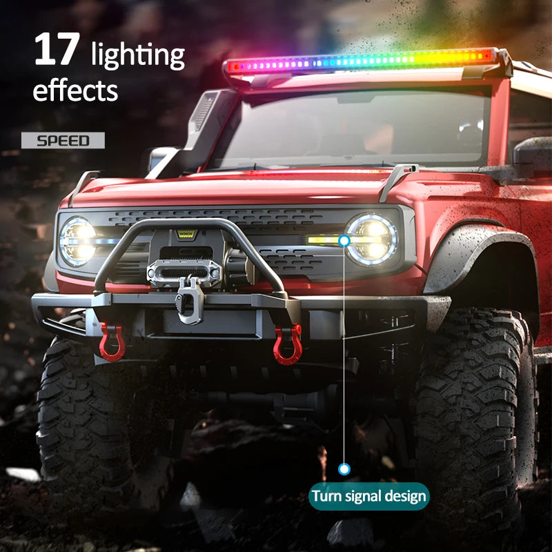 HB 1/10 RC Crawler R1001 4WD RTR Off-road Car with LED 2.4G Electric Remote Control Climbing Rock Buggy Vehicle for Adults
