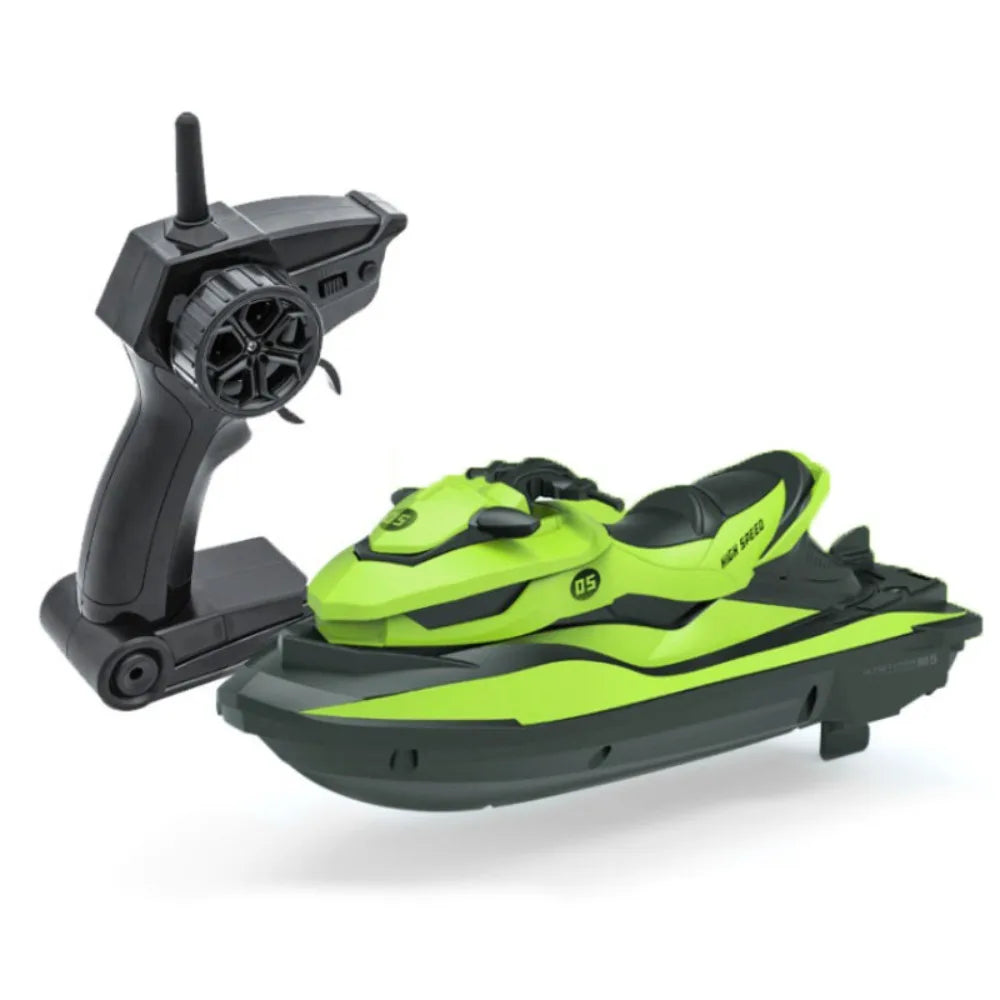 Plastic High-Speed Rc Motorboat Jet Ski Rechargeable Electric Boat Simulation Model Waterproof 1:14 2.4g Wireless Speedboat