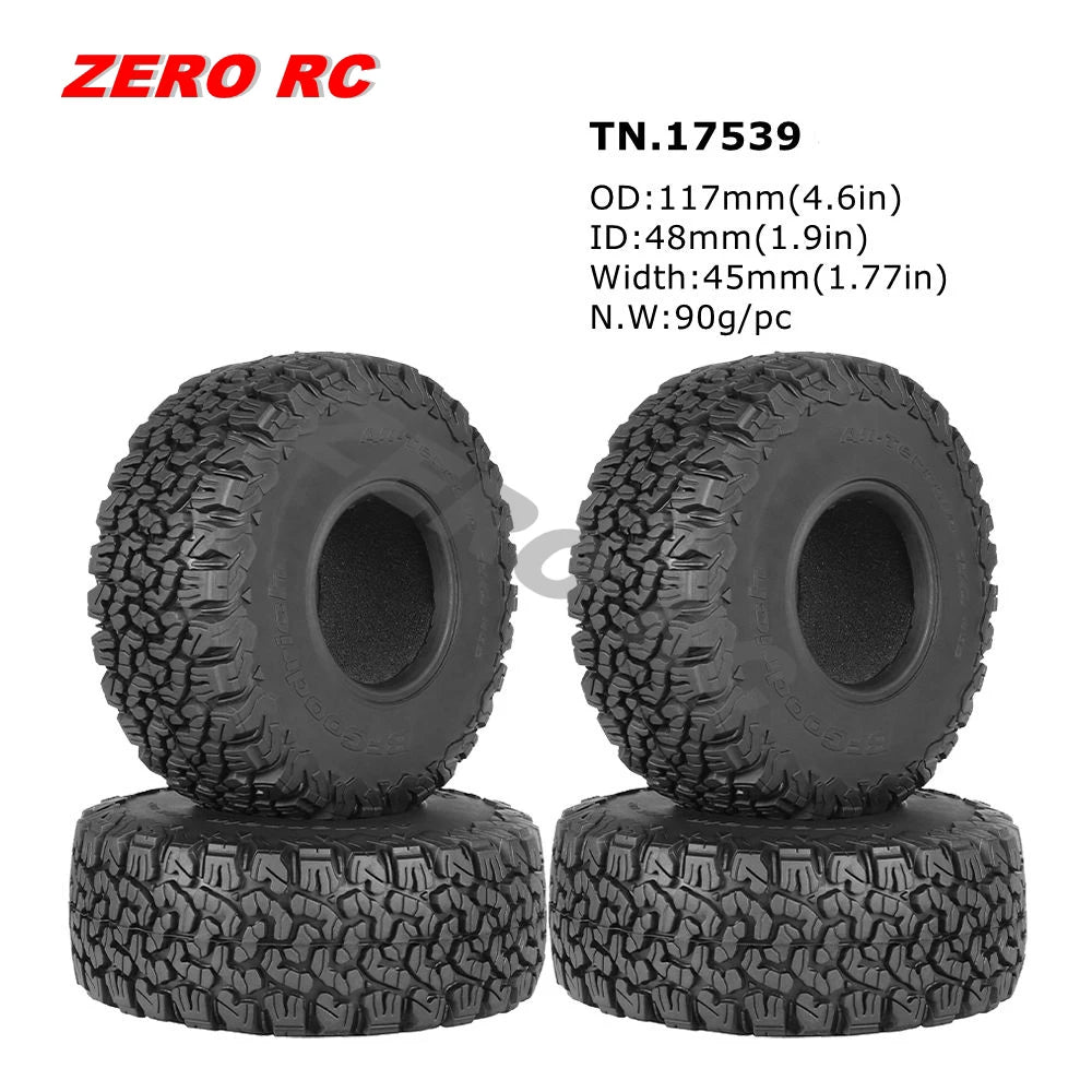 RC TRUCK 1.9" Rock Crawler Tires 90-117mm Tyre For 1/10 Off Road AXIAL SCX10 II III CAPRA TRAXXAS TRX-4 RGT MST RC4WD D90 WHEEL