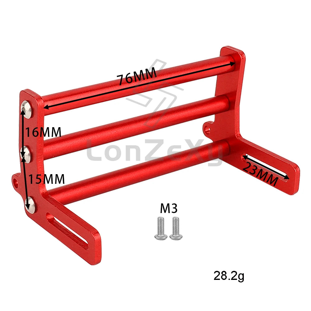 Aluminum Front Bumper Bull Bars for 1/10 RC Crawler Axial SCX10 TRX4 LCG Chassis FJ40 Dodge Power Wagon Cab Cliffhanger Body