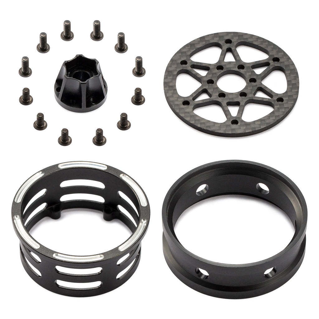 1.9 Inch Carbon Fiber Portal Beadlock Wheels Rims for 1/10 RC Crawler lightweight design GSPEED LCG Chassis Capra SCX10 Pro TRX4