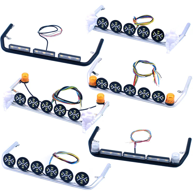 LED Simulation Roof Lights Rotating Lamp for 1/14 Tamiya RC Truck SCANIA 770S R620 Volvo FH16 BENZ Actros MAN TGX TGS Car