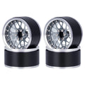 4Pcs Aluminum Alloy 2.2" Beadlock Wheels, Universal Fit for 1/10 RC Crawler Car Axial SCX10 II III & Traxxas TRX4