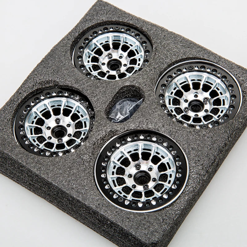Rhino MOZA 2.2 inch 25mm Narrow ZERO OffSet Rim 4PCS for 1/10 RC Crawler SCX10 Pro TRX4 Shafty Bully 2 MOA