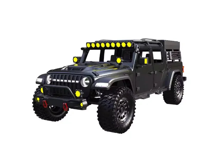 Maker Model CK5812 RC 1/7 Scale Electric 4WD Rock Crawler Truck Remote Control Two Speed Diff Lock Off Road Vehicle With LED Bar