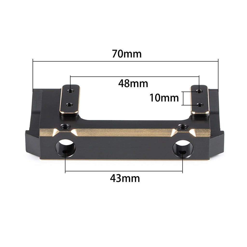 SCX10 II Heavy Brass Front Bumper Servo Mounts Weights 86g for 1/10 Axial 90046 90047 Chassis Frame RC Crawler Optional Parts