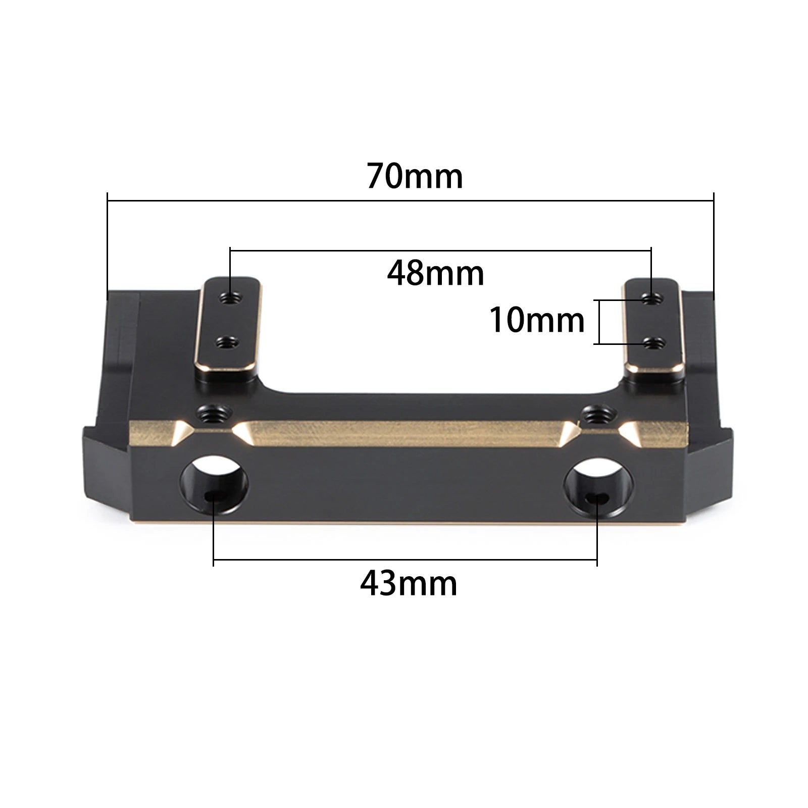 SCX10 II Heavy Brass Front Bumper Servo Mounts Weights 86g for 1/10 Axial 90046 90047 Chassis Frame RC Crawler Optional Parts