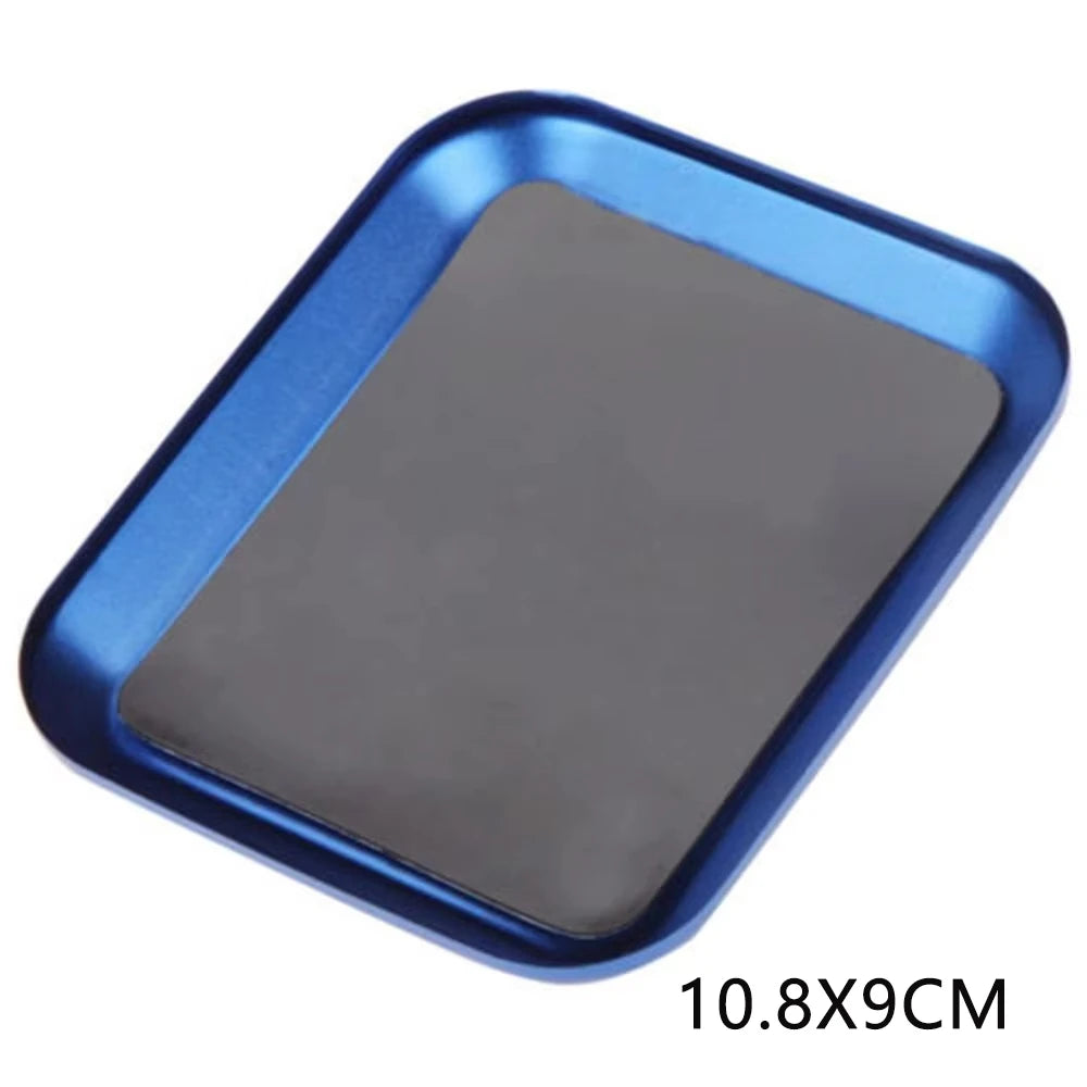 RS 98*98*11mm CNC Aluminium Magnetic Screw Tray Nut Gasket Storage Tool for RC Car Boat Airplane Model