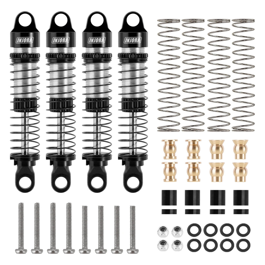 INJORA 53MM 59MM Threaded Shocks for 1/18 Redcat Ascent18 HPI Venture18