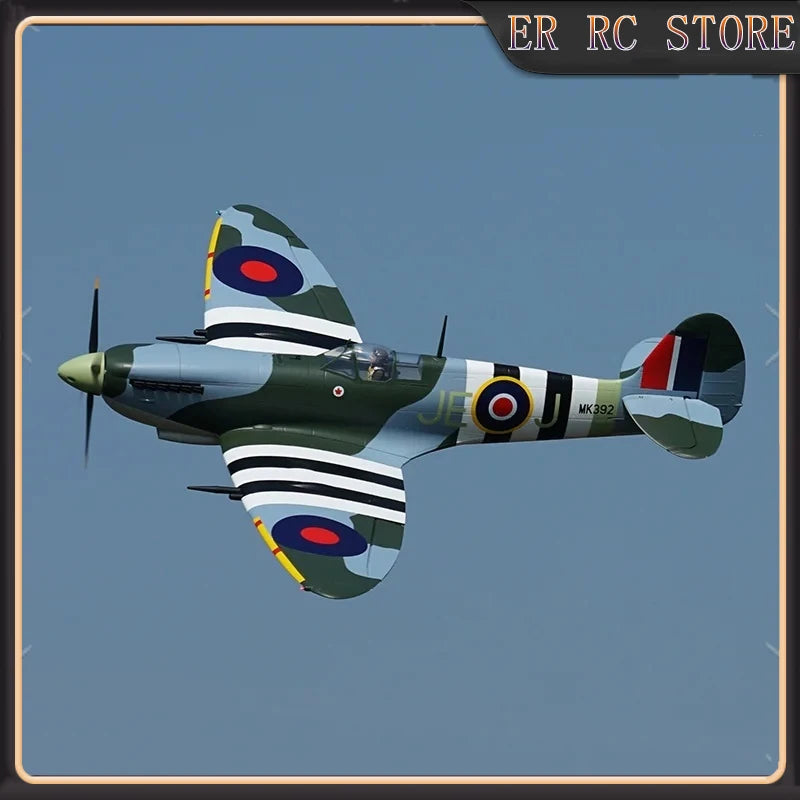 Xfly RC Electric Airplane 1200mm Wingspan Spitfire Style Fighter Remote Control Fixed-Wing Spacecraft Toy for Ages 14+