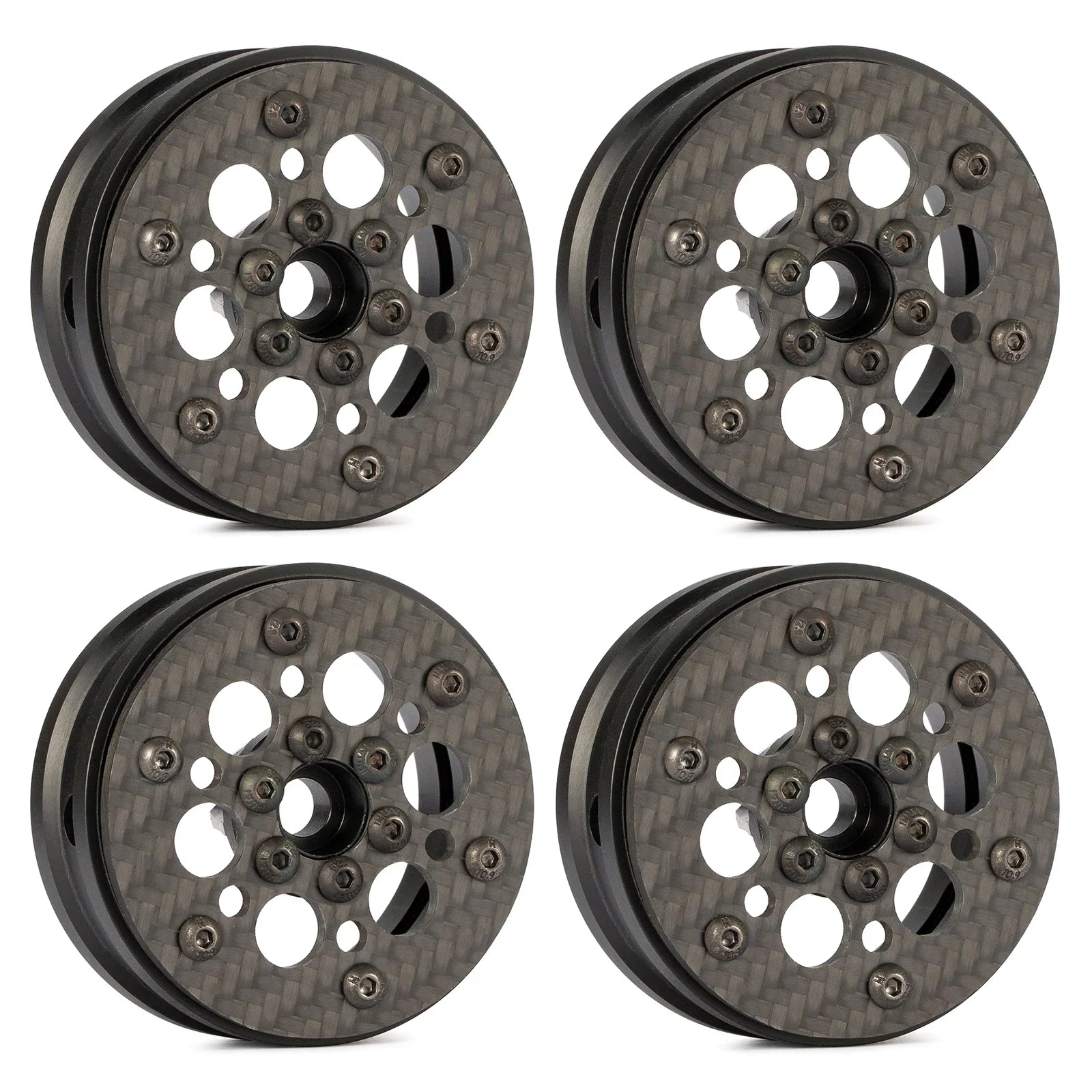 1.9 Inch Carbon Fiber Portal Beadlock Wheels Rims for 1/10 RC Crawler lightweight design GSPEED LCG Chassis Capra SCX10 Pro TRX4