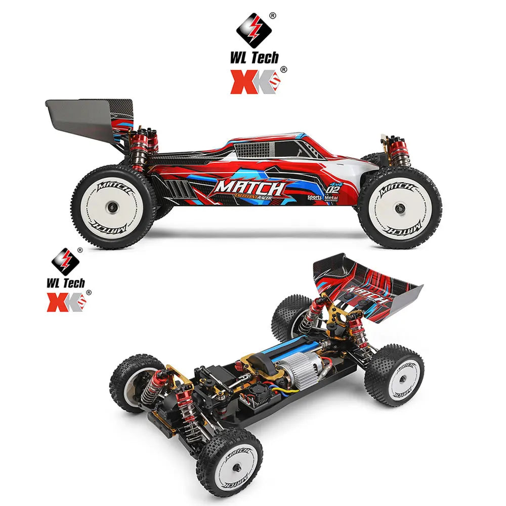 Wltoys 104001 RTR 1/10 4WD RC Car 2.4G Remote Control Racing Car Drift 45km/h High Speed Off-Road Climbing Metal Vehicles Toys