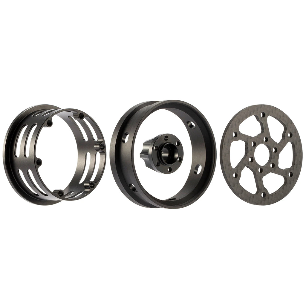 1.9 Inch Carbon Fiber Portal Beadlock Wheels Rims for 1/10 RC Crawler lightweight design GSPEED LCG Chassis Capra SCX10 Pro TRX4