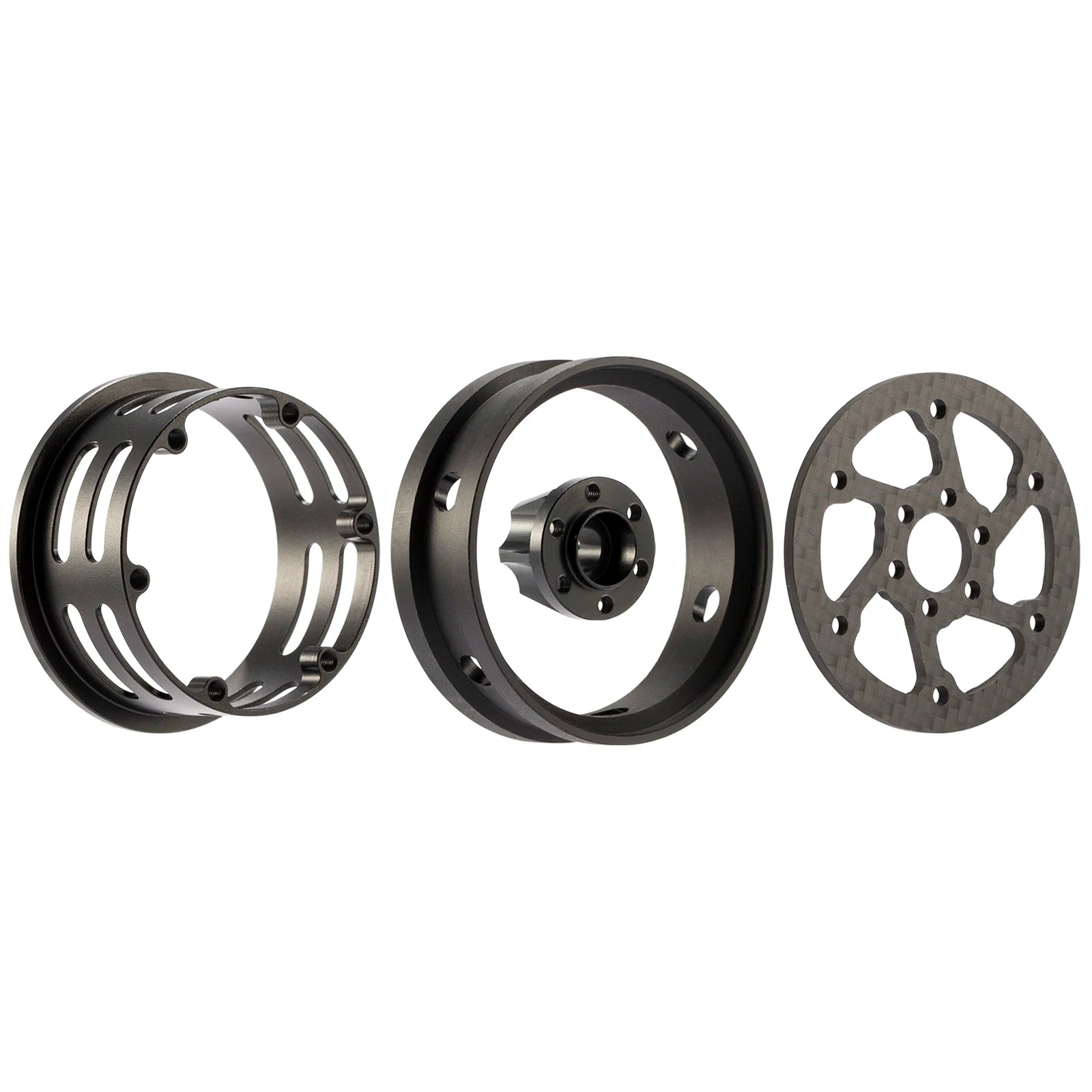1.9 Inch Carbon Fiber Portal Beadlock Wheels Rims for 1/10 RC Crawler lightweight design GSPEED LCG Chassis Capra SCX10 Pro TRX4