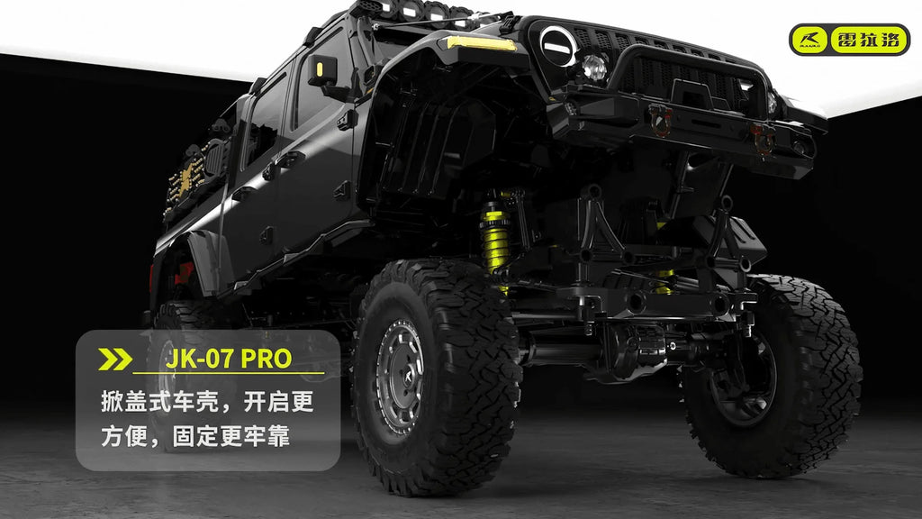 RLAARLO JK07 Pro RC Cars Off-Road 1/7 Scale Electric RC Crawler with Two-Speed Transmission, Model Car Gift for RC Enthusiasts