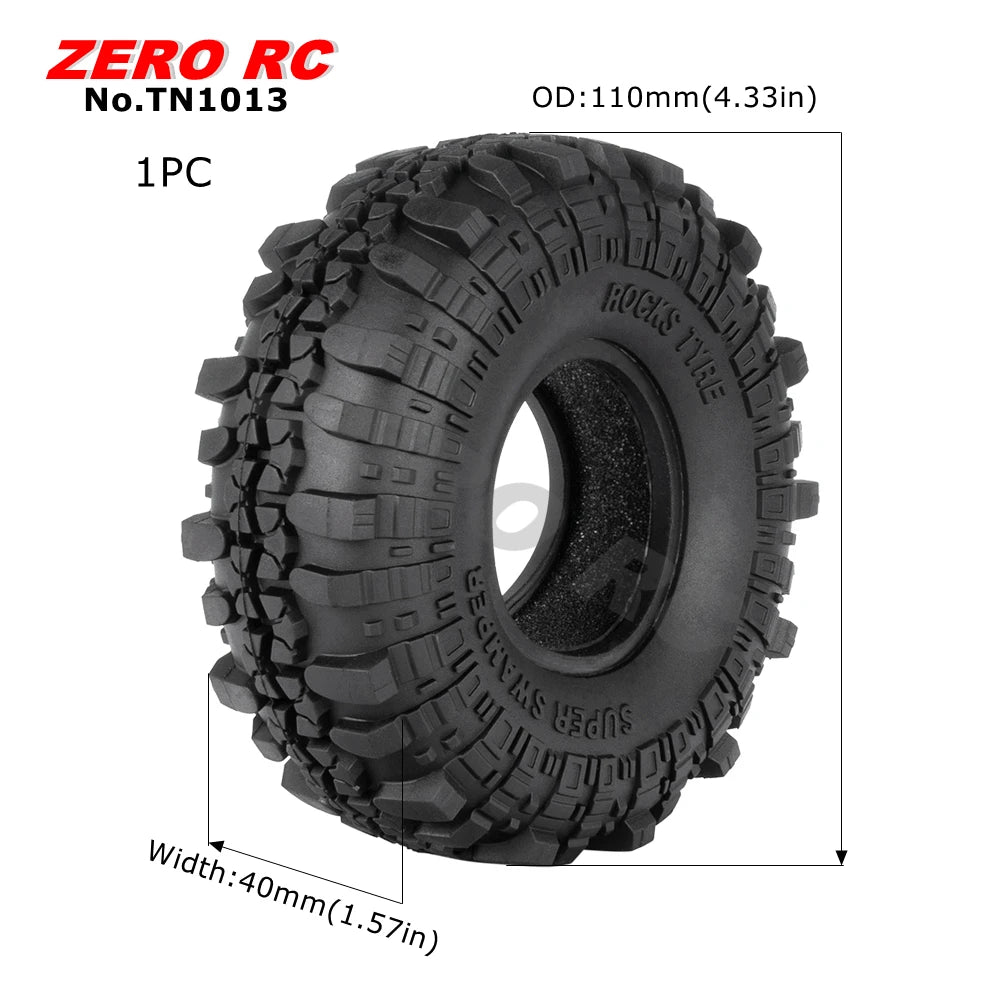 RC TRUCK 1.9" Rock Crawler Tires 90-117mm Tyre For 1/10 Off Road AXIAL SCX10 II III CAPRA TRAXXAS TRX-4 RGT MST RC4WD D90 WHEEL