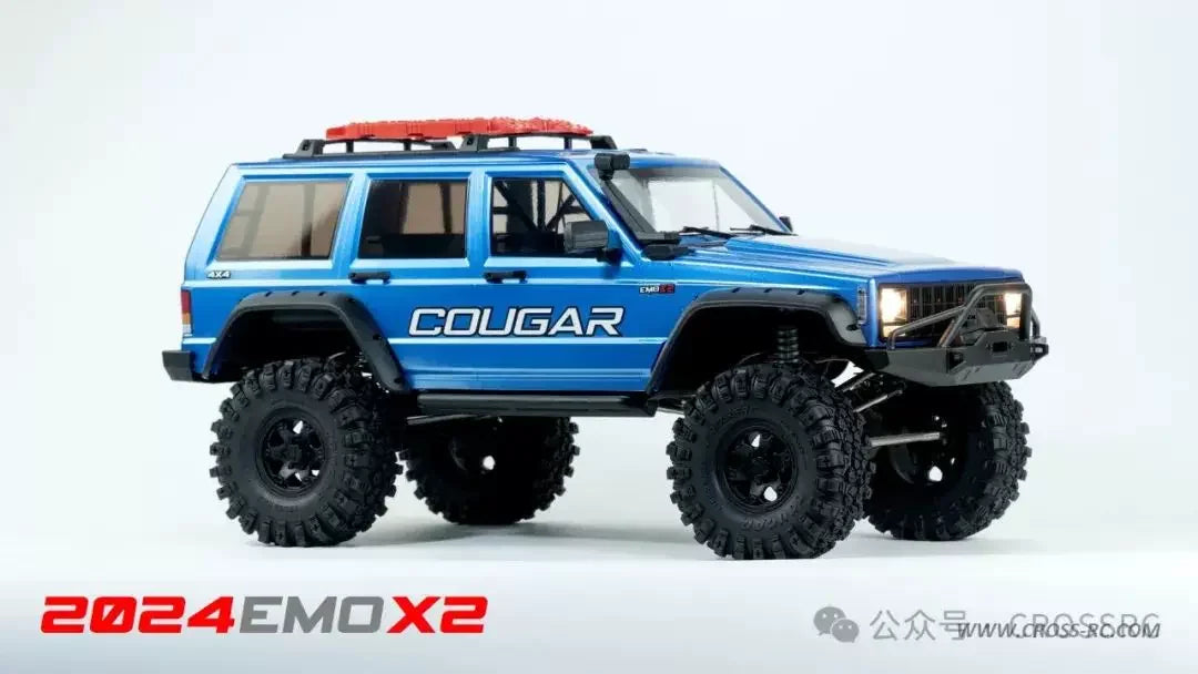 Cro 1/8 Rc Car Remote Control Electric Emo X2 Lion Differential Lock Dual Speed Door Bridge Climbing Off-Road Vehicle Model Gift