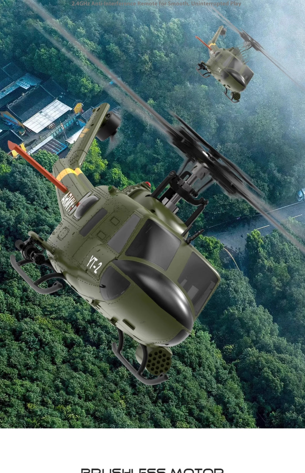 Yuxiang F07 intelligent version/F07V manual version UH1 Huey remote-controlled helicopter 3D stunt helicopter