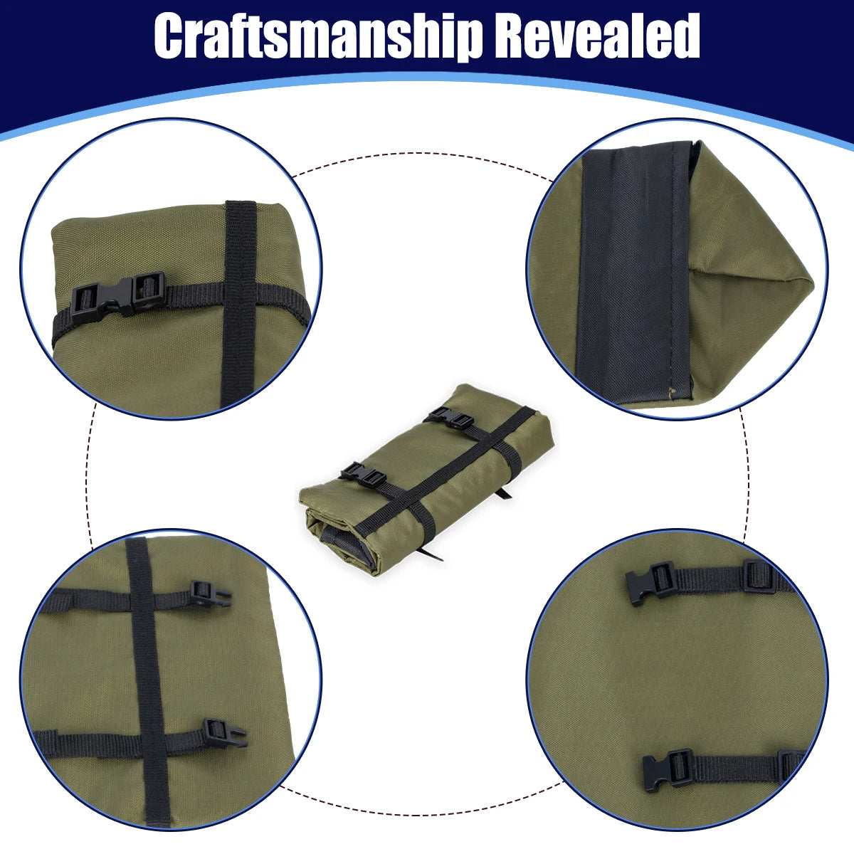 Simulated Roof Bag Sleeping Bag Luggage Bag for 1/8 1/10 RC Crawler Traxxas SCX24 TRX4M Defender D90 Bronco Upgrade Parts