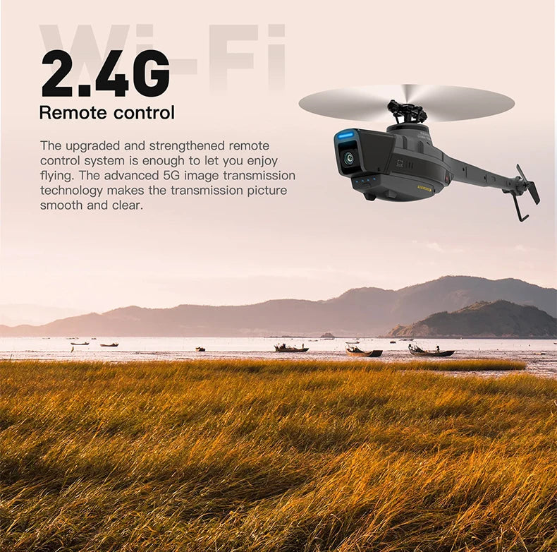 C127 C128 RC Helicopter 2.4G 6-Axis Gyro 4CH 720P Camera Altitude Hold Optical Flow FPV RC Helicopter Toys VS C127 AI Brushless