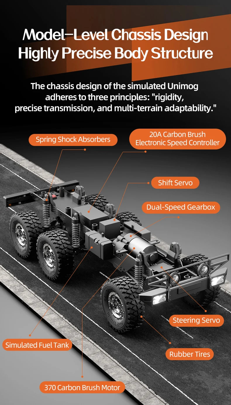 Kid Adult JJRC C8823 1/18 Six-Wheel All-Terrain Off-Road Vehicle Remote Control Car Esc 370 Motor Remote Control Truck Boy Toy