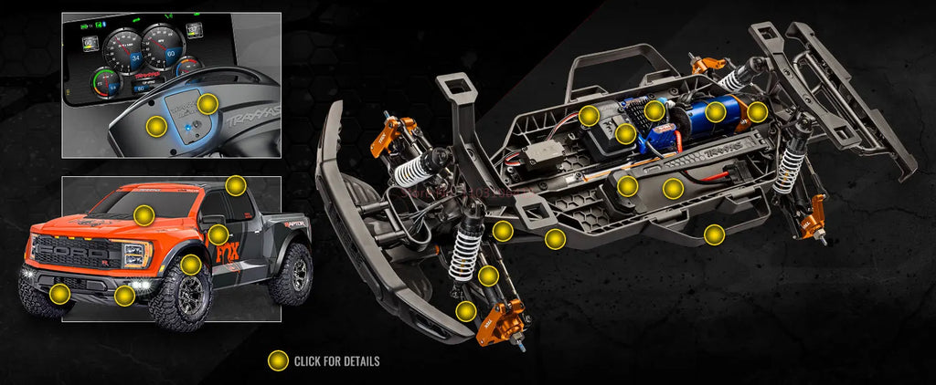 Traxxas 1:10 Raptor R 4*4 F150 Ultimate Four-Wheel Drive Brushless Short Card Remote Control Off-Road Vehicle Desert Short Card