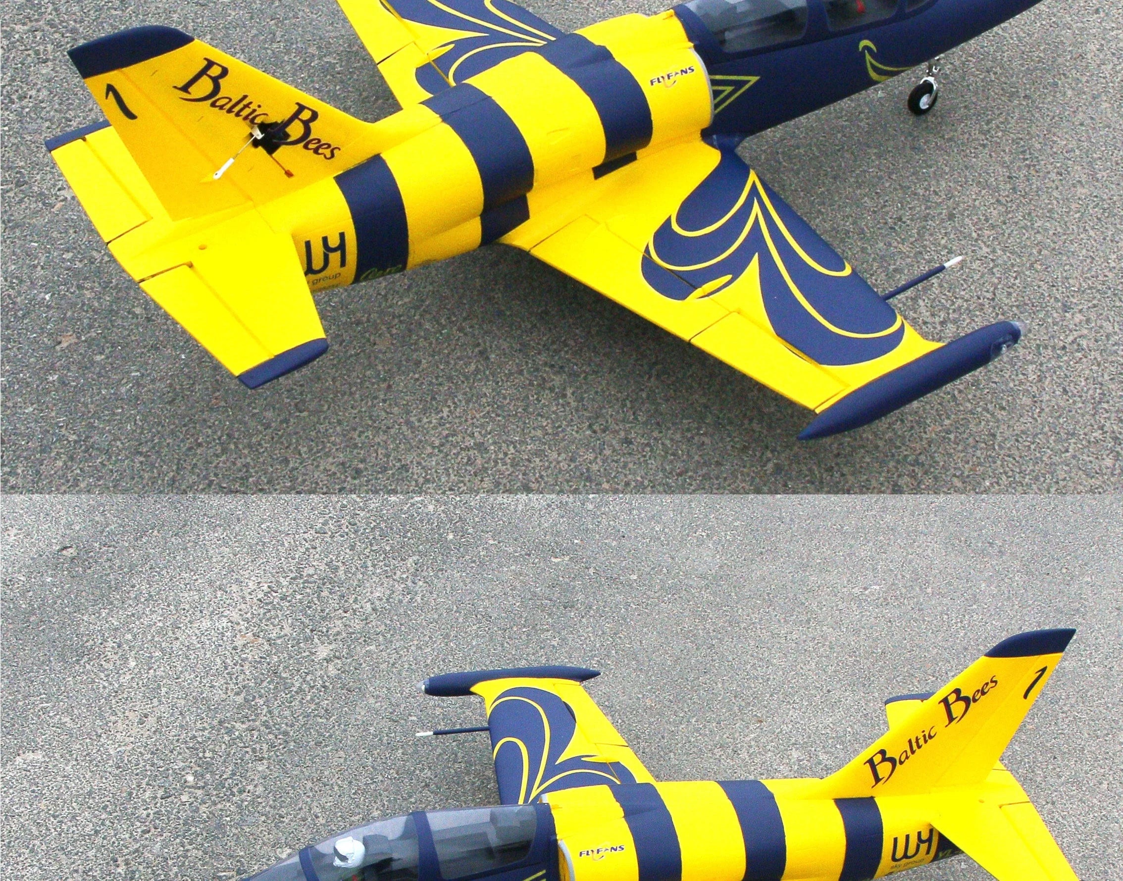 Flyfans L-39 Rc Airplane 64mm Edf Fixed Wing Jet With Retractable Landing Gear Navigation Lights 4s 6s Dual Power Hobby Aircraft