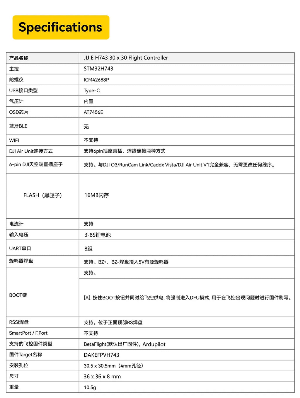 JIJIEFPV H743 Flight Controller H7 FC H743 Stack 8S 55A 60A 70A 4in1 ESC For 5inch DJI RC FPV freestyle Drone DIY Parts