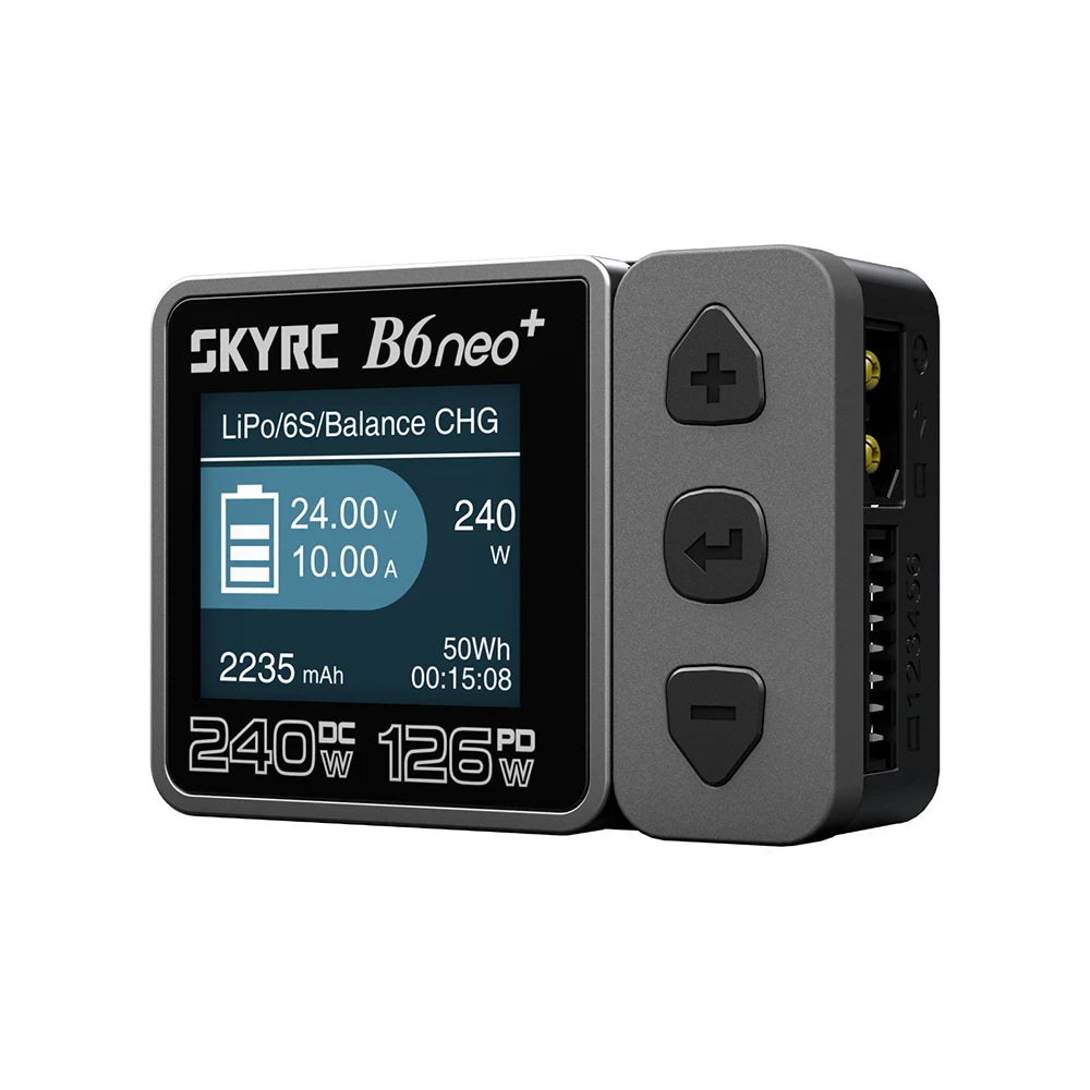 SKYRC B6neo+ Smart Charger High Power DC240W PD126W Multilanguage Balance Charger 600mA XT60/Type-C /PSA100 Power Adapter