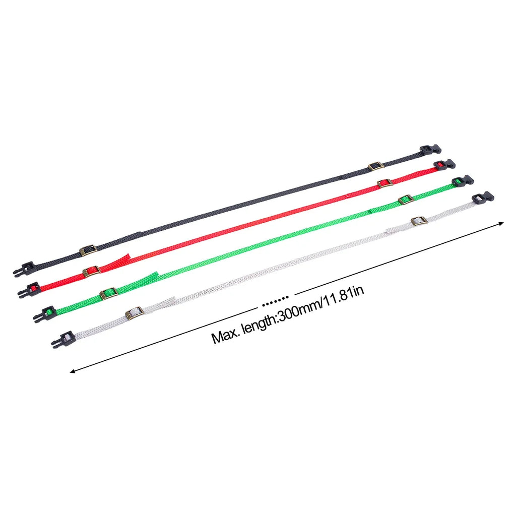 5Pcs Luggage Rope Roof Rack Tie Down Straps Buckle Decorate Strap for 1/8 1/10 1/18 1/24 RC Crawler SCX10 TRX4 TRX6 YK4102 RGT