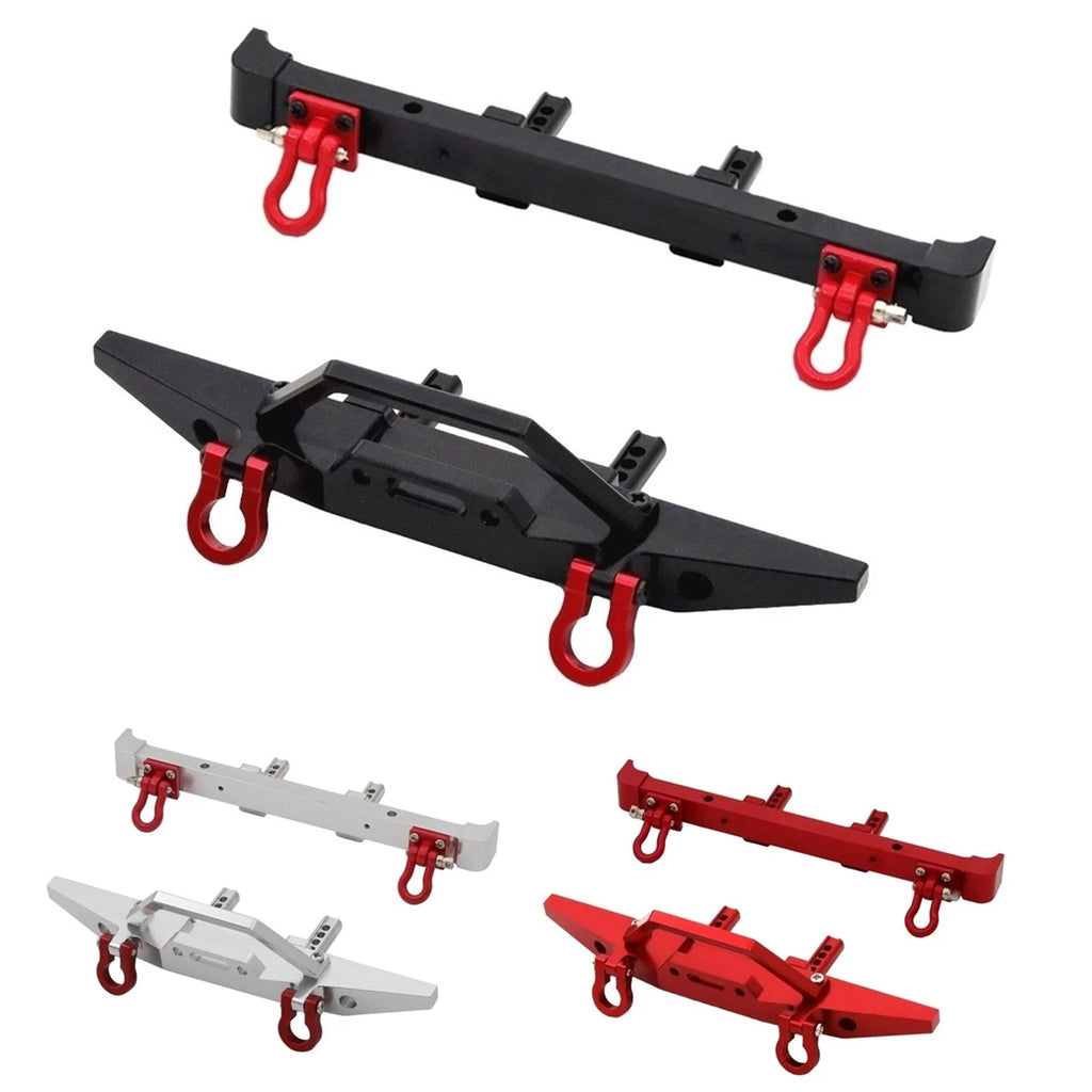MN128 MN 128 Metal Front and Rear Bumper with Tow Hook RC Crawler Car Upgrade Parts Accessories