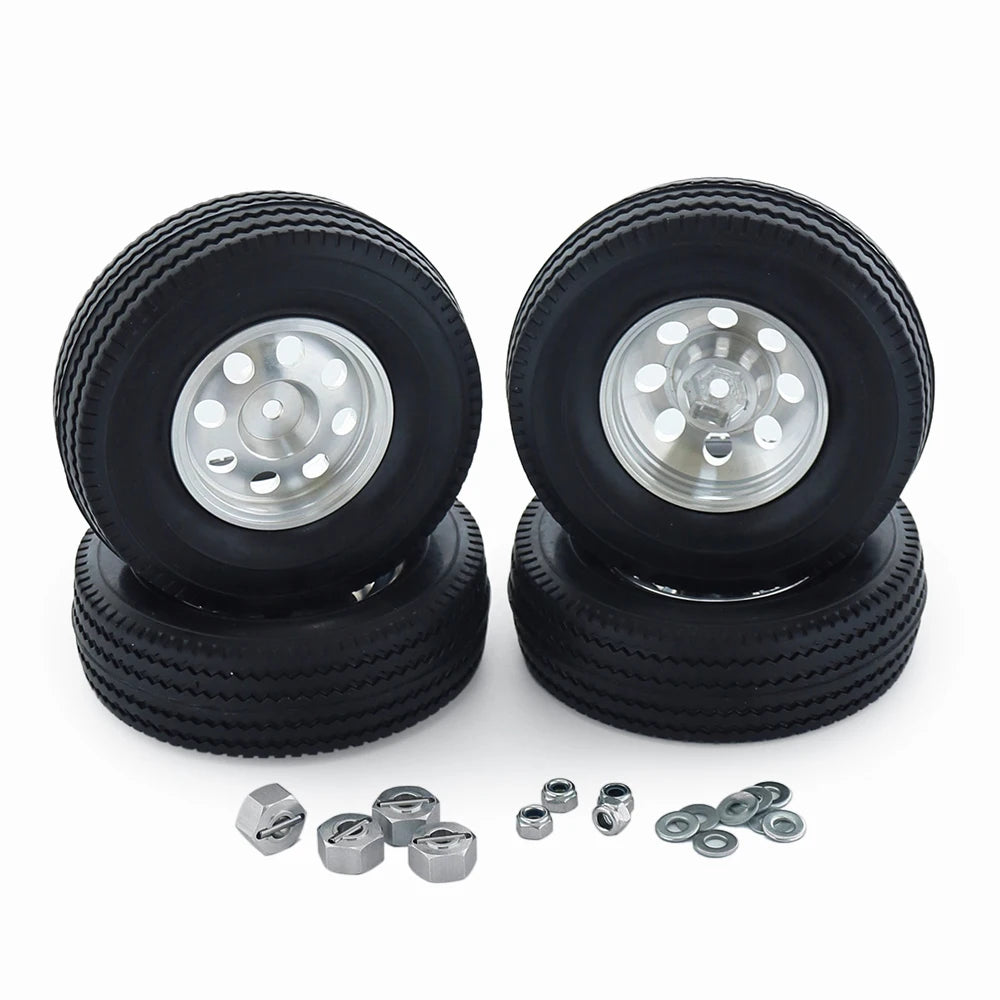 1/10 Dual Axle Metal Truck Trailer for RC Crawler SCX10 II III 90046 TRX4 TRX6 TF2 D90 CC01 RGT 86100 Redcat GEN8 YIKONG 4082