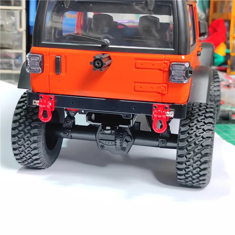 MN128 MN 128 Metal Front and Rear Bumper with Tow Hook RC Crawler Car Upgrade Parts Accessories