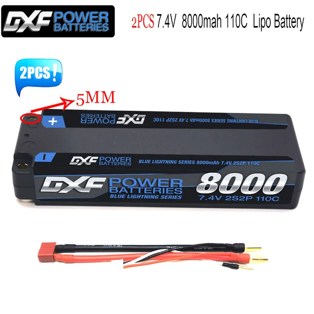 2PCS VARCS 7.4V 7.6V 11.4V 11.1V 15.2V 14.8V 22.2V 2S 3S 4S 6S 5200Mah 6300Mah 6500mAh 6200mAh 6750mAh 8000mAh 7000mAh 10000mah