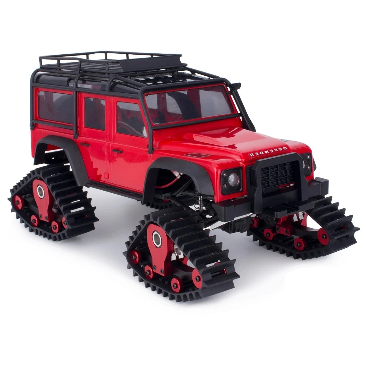 4Pcs Snow Tires Set for 1/18 RC Crawler - Simulate Carload Tracks, Sandmobile Conversion DIY Upgrade Parts Fit TRX4-M
