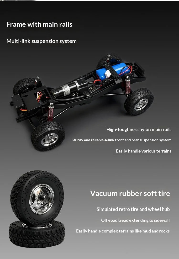 Upgraded RC Car 1/18 Scale LD18401PRO Brushless Motor Metal Transmission 4WD High-Speed Off-Road Vehicle with Remote Control
