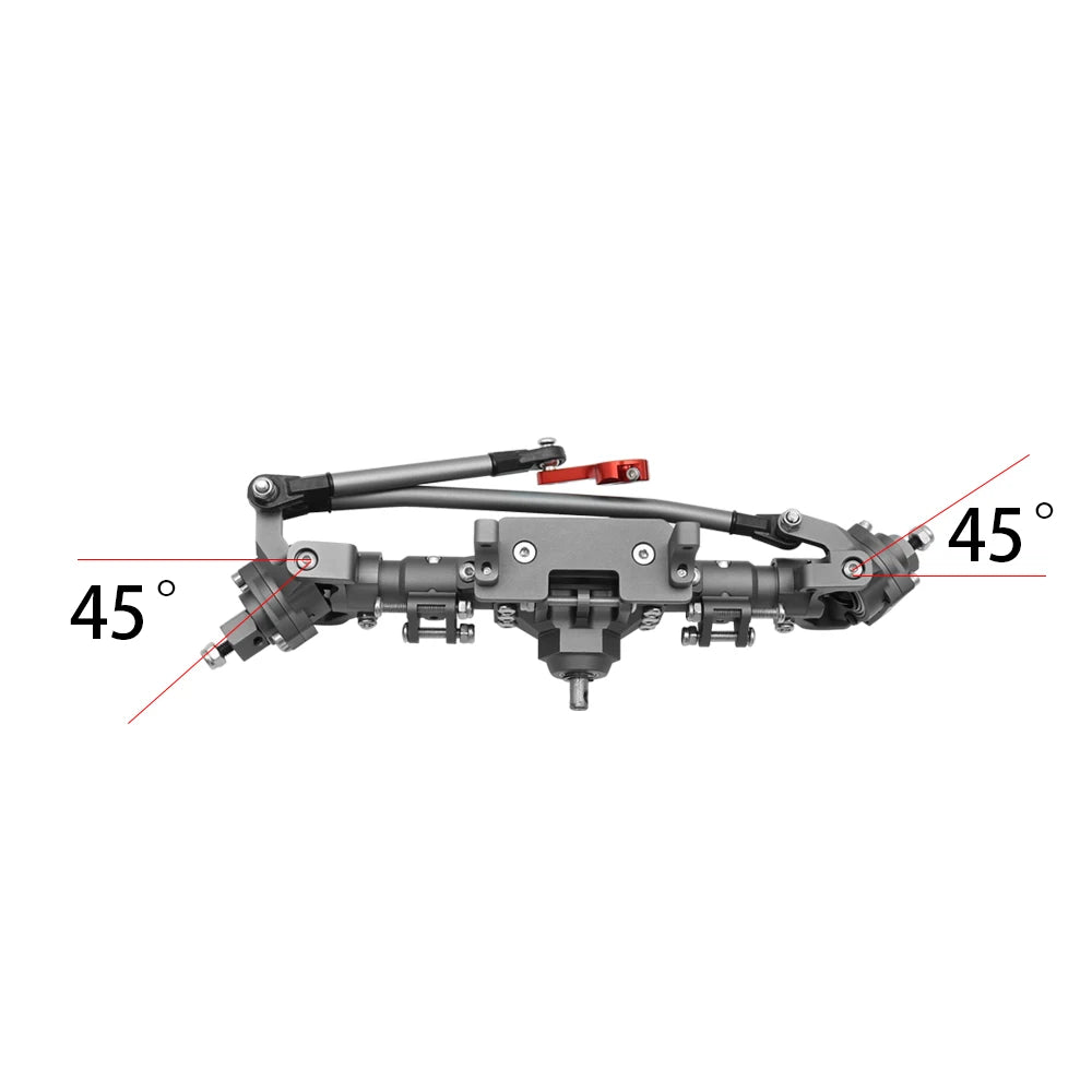New CNC Machined Aluminum Alloy Front and Rear Portal Axle for 1/10 RC Crawler Car Axial SCX10 II 90046 90047 Redcat GEN8 RGT