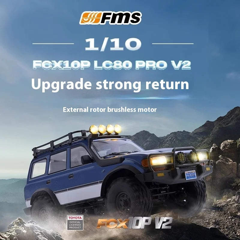 Fms Fcx10 Toyota Land Cruiser 1/10 Lc80 Pro V2 External Rotor Brushless Remote Control Off Road Climbing Vehicle 4wd Dual Speed
