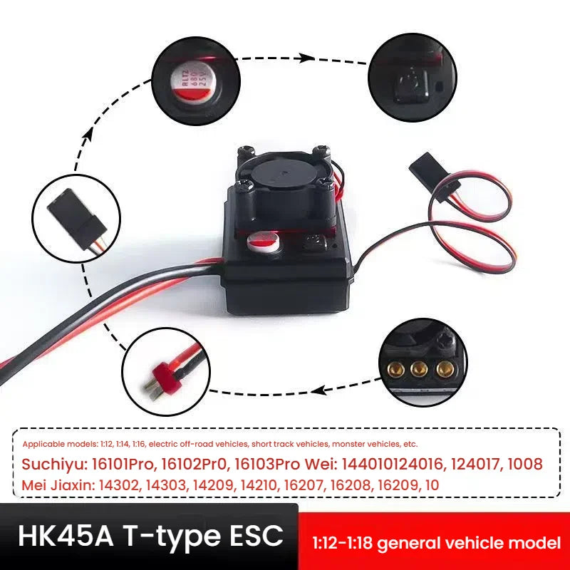 RC motor 2847 4000kv 2847brushless motor 16101/16102 1/16 brushless modification upgrade waterproof electric adjustment 35A/45A