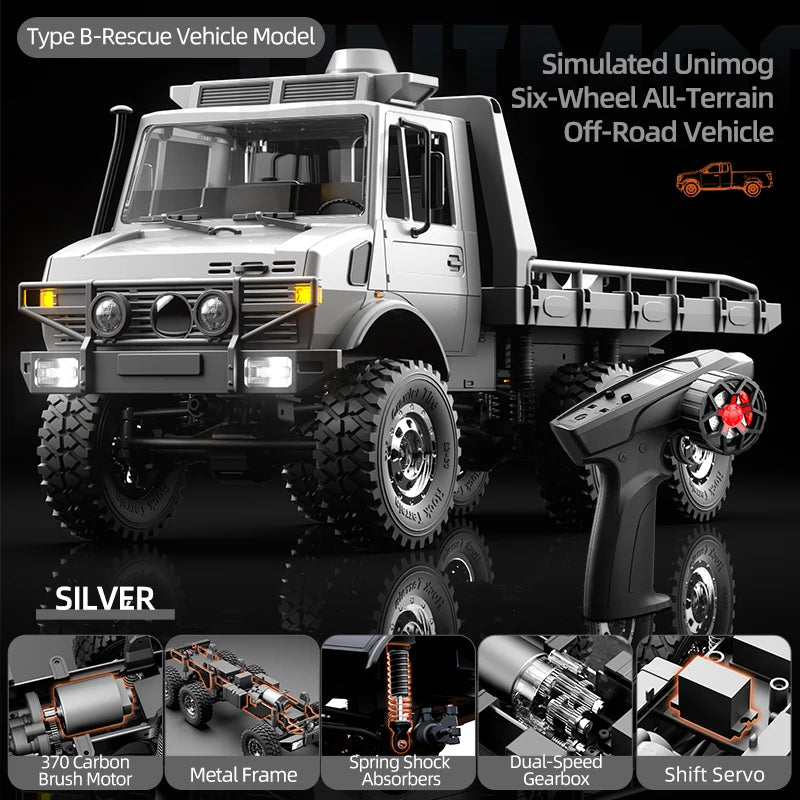 Kid Adult JJRC C8823 1/18 Six-Wheel All-Terrain Off-Road Vehicle Remote Control Car Esc 370 Motor Remote Control Truck Boy Toy