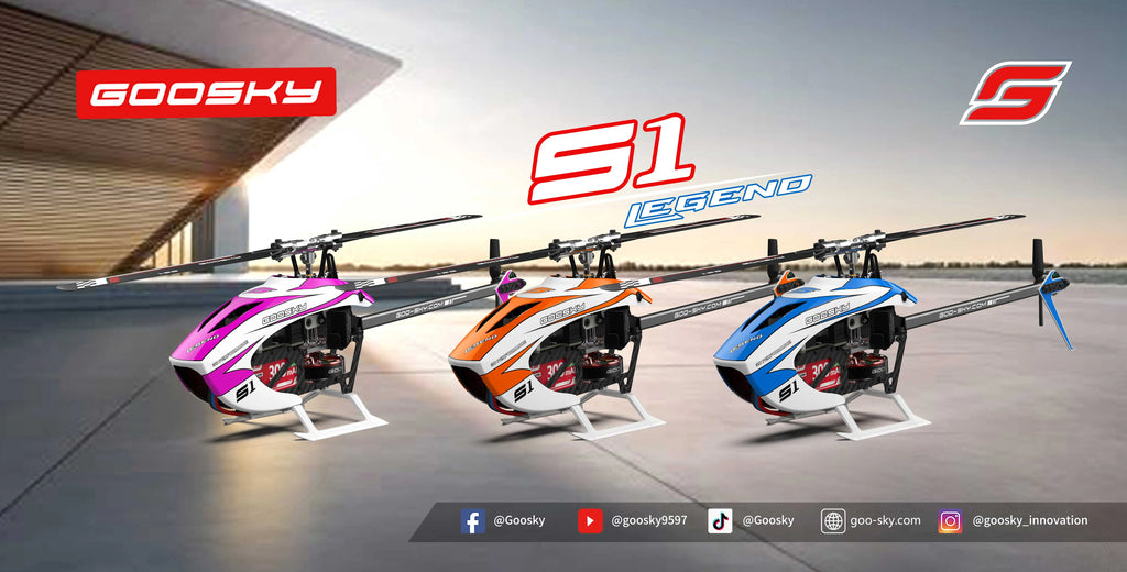 Hot Rc Goosky S1 Bnf/Rtf 6ch 3d Stunt Double Brushless Motor Direct Drive Motor Flybarless Direct-Drive Rc Helicopter Toy Gift