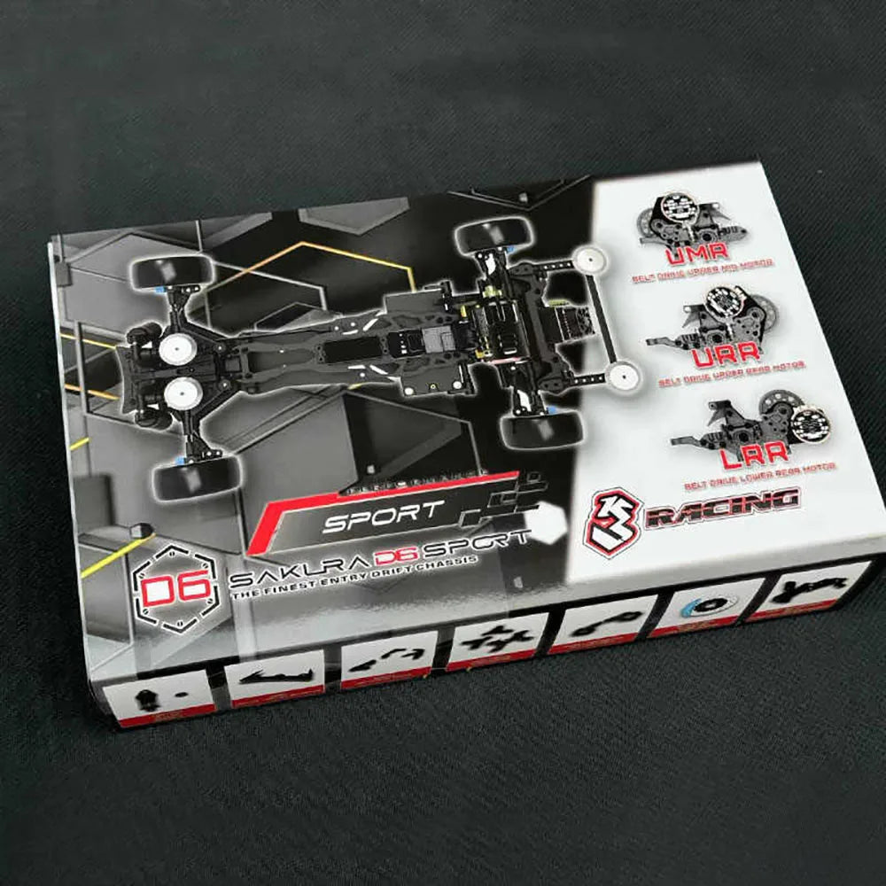 3Racing Sakura D6 SPORT D6S RWD KIT 1/10 RC Electric Remote Control Model Car Professional Drift Racing Adult Children's Toys