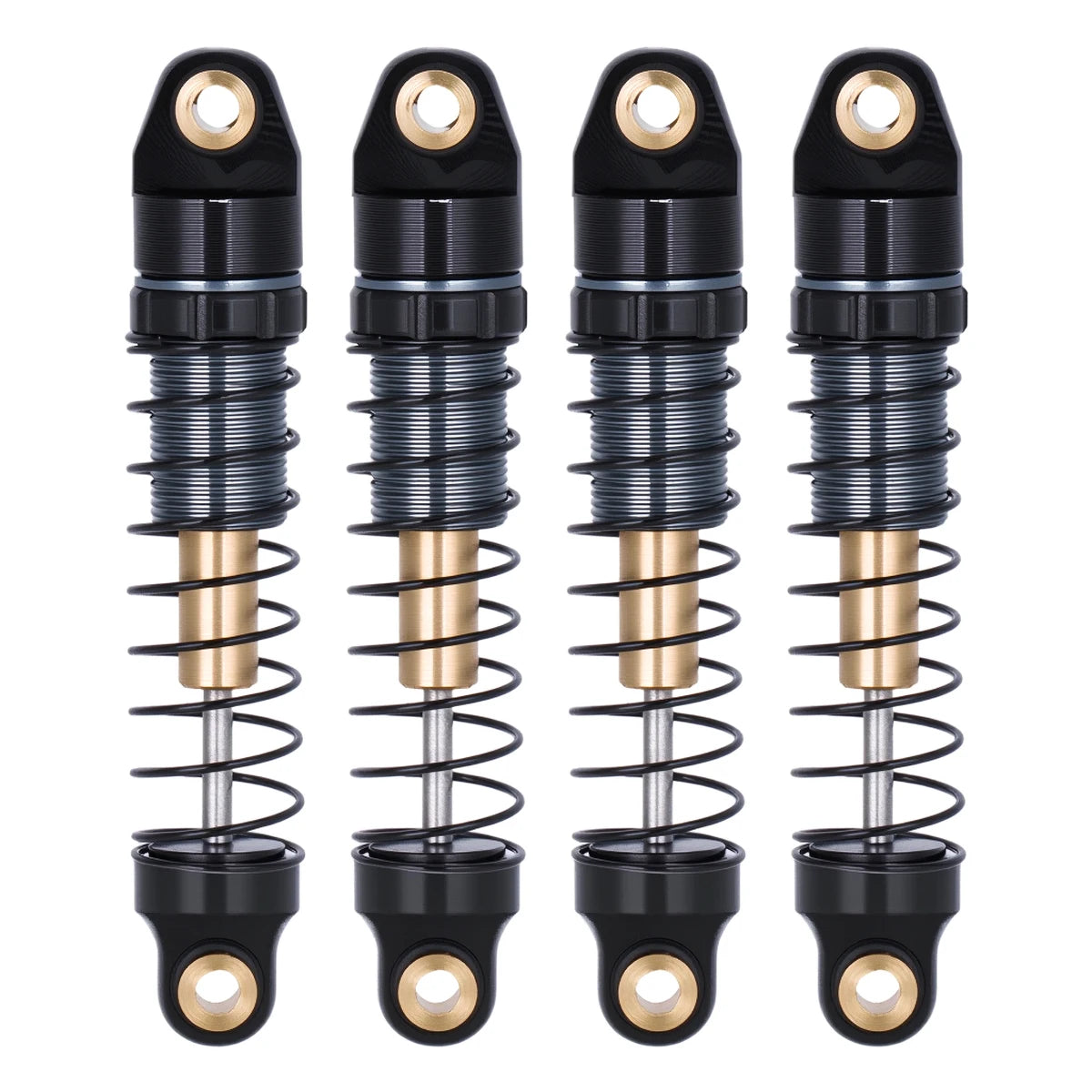 Axial SCX30 Aluminum Shock Absorber Set, 28.5mm with 3 Spring Rates, Full Car Kit for Performance Upgrade