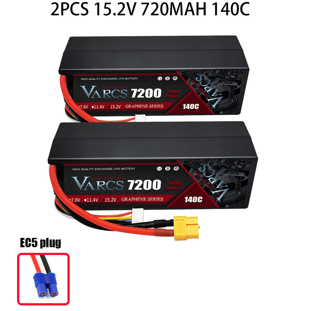 VARCS Lipo 3S 4S Lipo 14.8V 15.2V 11.1V 11.4V Battery 6500mah 7000mah  8400mah 9200mah 10000mah 6200ma 5200mah XT90 EC5 RC Car