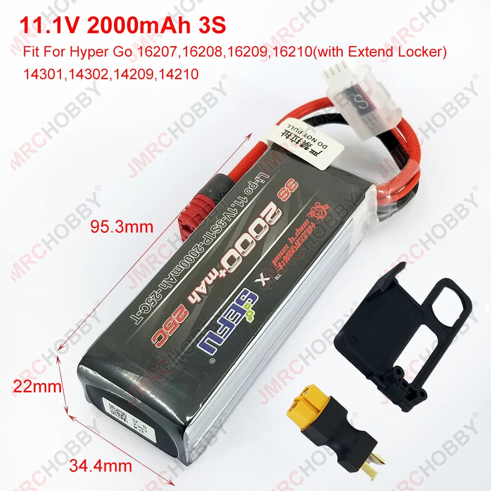 7.4V 1050mAh 2000mAh 3000mAh 11.1V 3S 2500 5200mAh Original And Upgrade Lipo Battery For MJX 16207,16208,14301,14210,10208,H8H