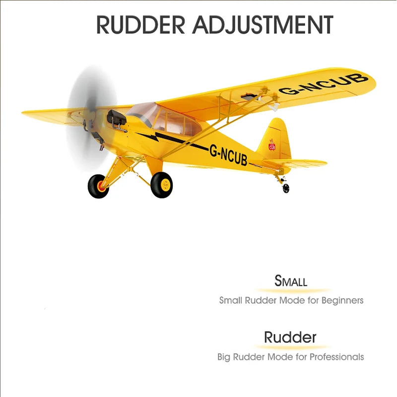 2024 RC Airplane WLtoys A160 Upgrade J3-CUB 5CH Remote Control Plane 3D/6G 1406 Brushless Motor Outdoor Foam Fixed-wing aircraft