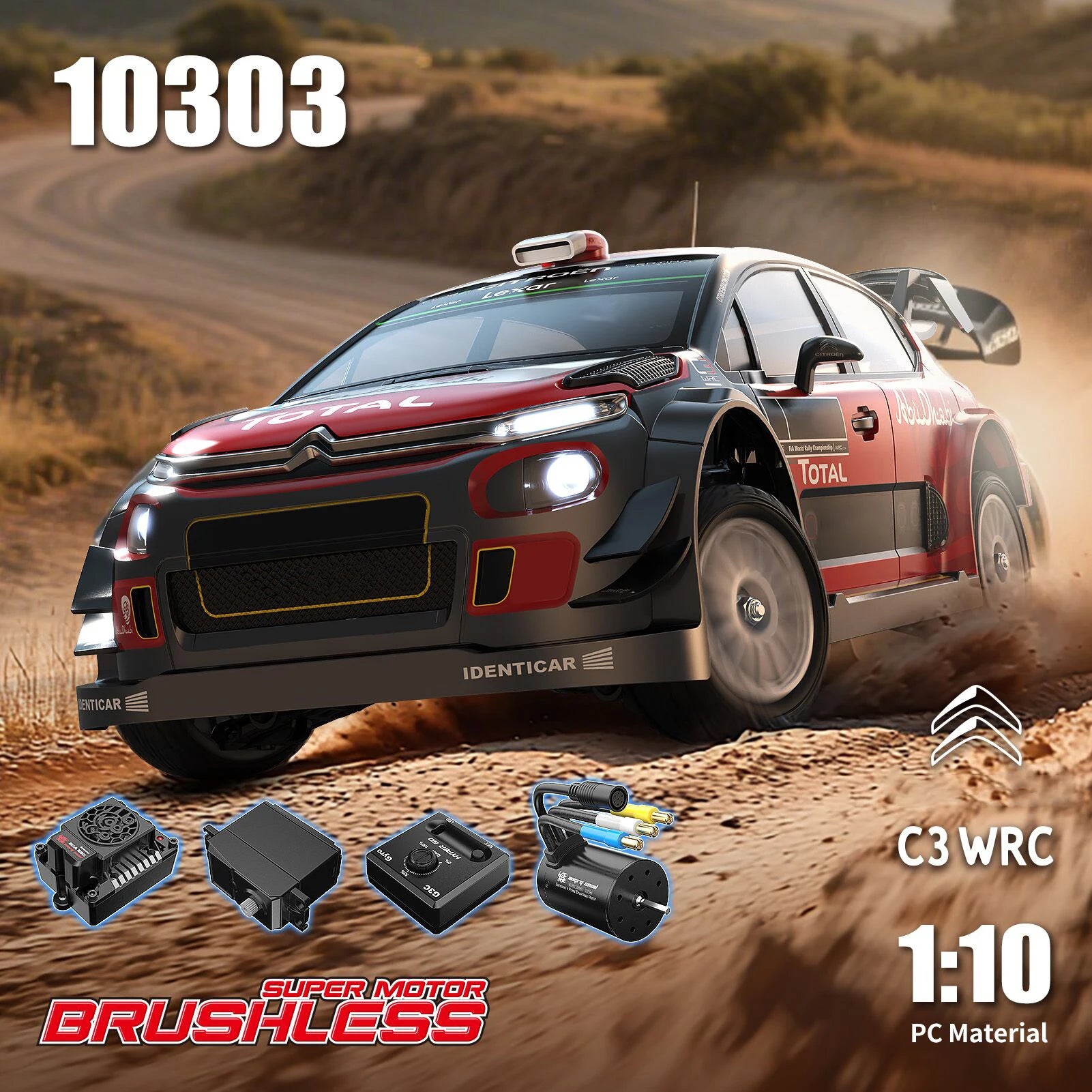 MJX 10303 10304 1/10 RC Car Brushless 70KM/H High Speed Racing Vehicle RTR 4WD Off-road Remote Control Drifting Crawler ModelToy