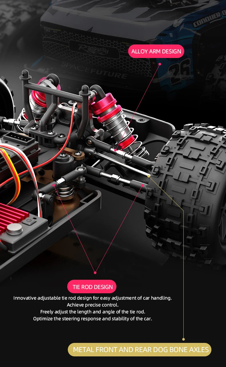 90KM/H High Speed Brushless Four-Wheel Drive Remote Control Car Off-road Vehicle RC Drift Racing With Lights RC Car Adult Toys