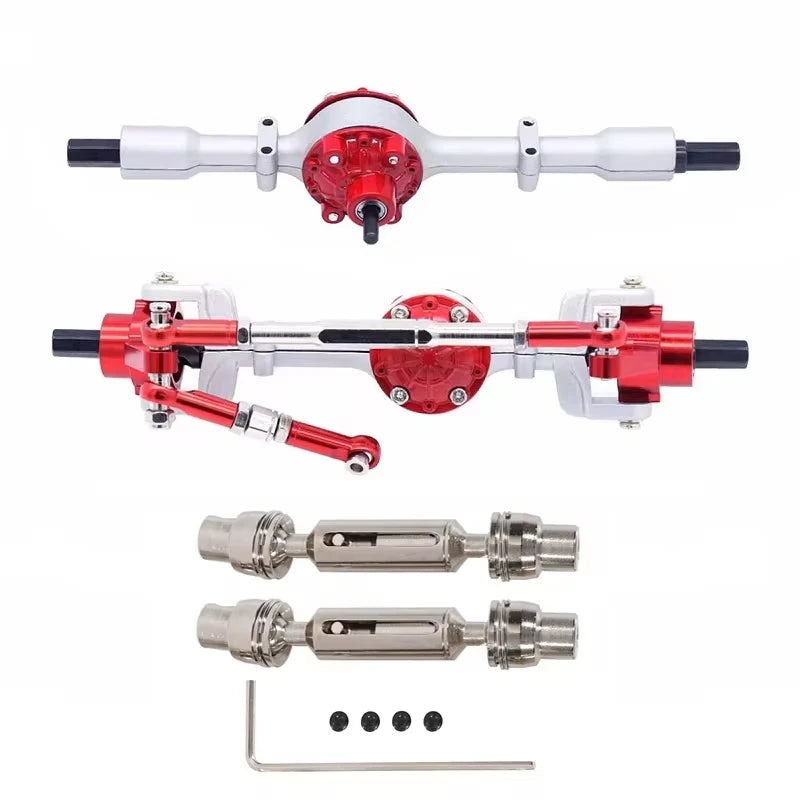 WPL C14 C24 C34 C44 C54 B14 B24 Metal Front Rear Axle and Drive Shaft Set 1/16 RC Car Upgrade Parts Accessories