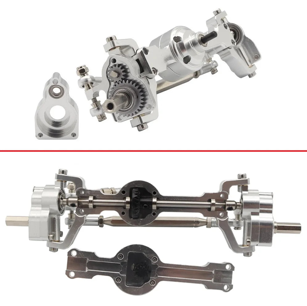 MN99S MN D90 D91 D96 MN98 MN45 CNC Metal Front and Rear Portal Axle Set 1/12 RC Car Upgrade Parts
